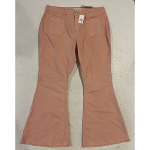 EST 1946 Denim Plus Wide Flare Leg Jeans Coral‎ Pink Women's Size 18W